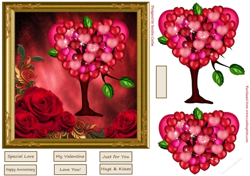 Tree of Hearts Decoupage Topper