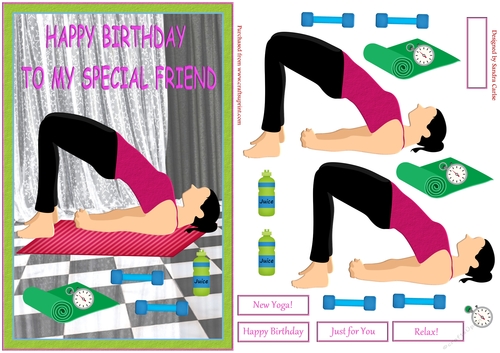 Happy Birthday Friend Yoga Topper 1