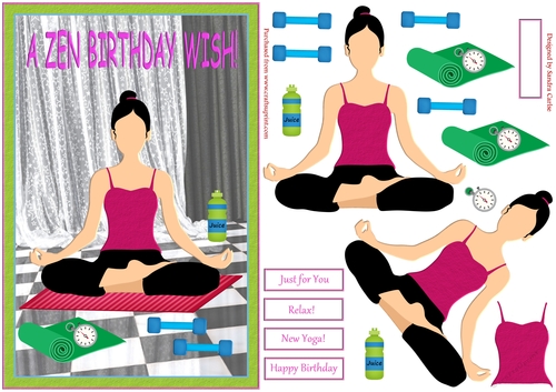 Zen Birthday Decoupage Topper 