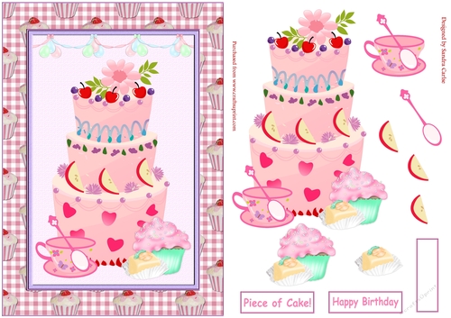 Piece of Cake Topper