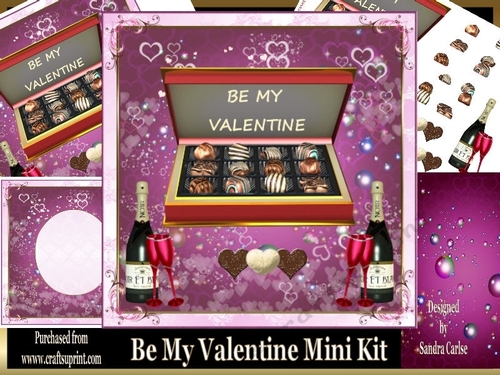 Be My Valentine Decoupage Topper Mini Kit