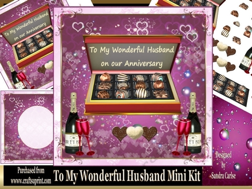 To My Wonderful Husband Decoupage Topper Mini Kit