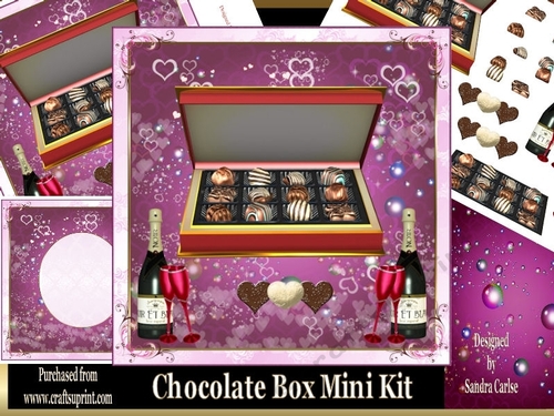 Chocolate Box Decoupage Topper Mini Kit