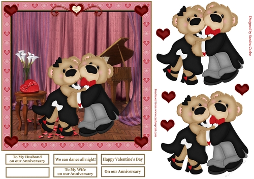 We can dance all night Valentine/Anniversary Decoupage Topper