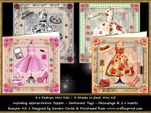 Fashion 4 x 8x8ins Topper kits