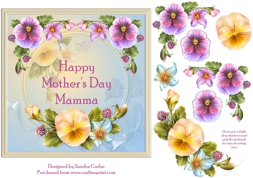 Floral Mothers Day Mamma Topper 