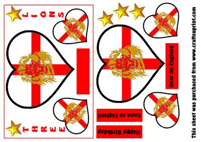 Three Lions 3d Decoupage Topper