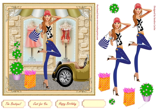 Fashion Decoupage Topper 17
