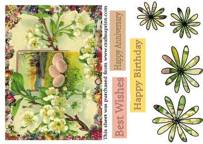 Floral Country Life Decoupage Topper