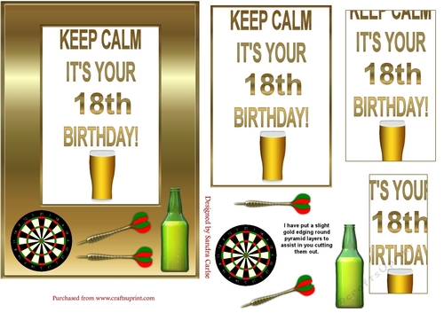 Keep Calm 18th Birthday Topper