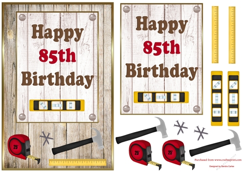 Wood Panel 85th Birthday Topper