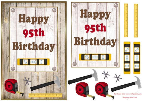 Wood Panel 95th Birthday Topper