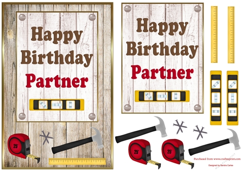 Wood Panel Partner Birthday Topper