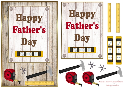 Wood Panel Fathers Day Topper