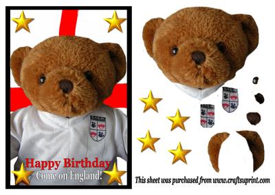England Teddy Decoupage