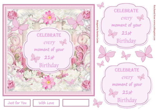 Celebrate 21st Birthday Topper