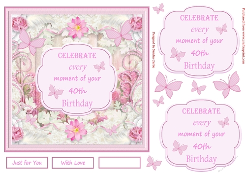 Celebrate 40th Birthday Topper