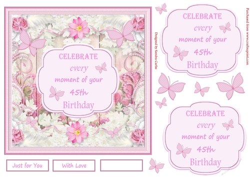 Celebrate 45th Birthday Topper