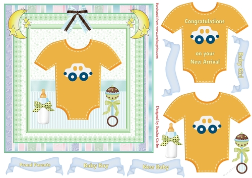 New Baby 3D Decoupage Topper 2