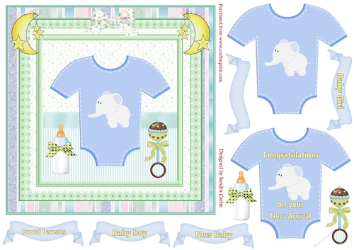 New Baby 3D Decoupage Topper 4