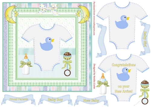 New Baby 3D Decoupage Topper 5