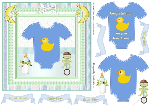 New Baby 3D Decoupage Topper 6