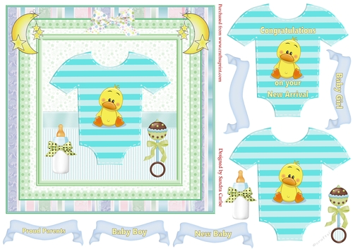 New Baby 3D Decoupage Topper 9