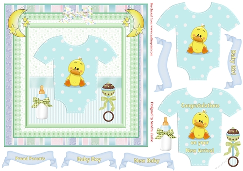 New Baby 3D Decoupage Topper 10