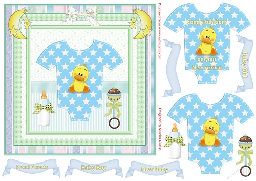 New Baby 3D Decoupage Topper 17