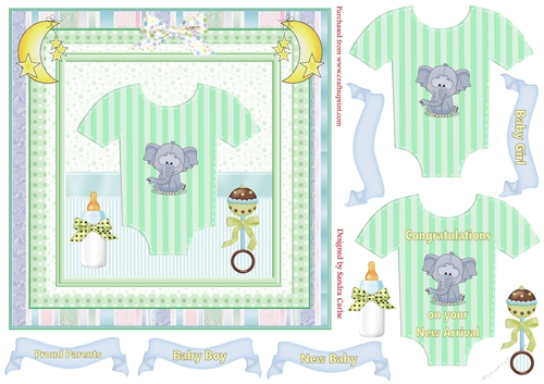 New Baby 3D Decoupage Topper 21