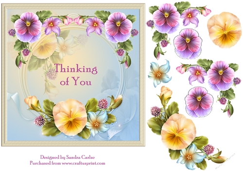 Floral Thinking of You Topper