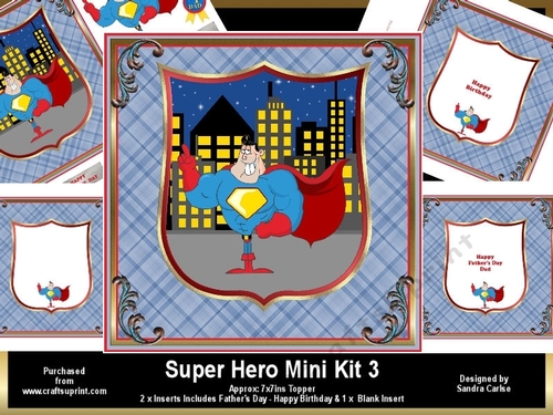 Super Hero Decoupage 3d Topper Mini Kit 3