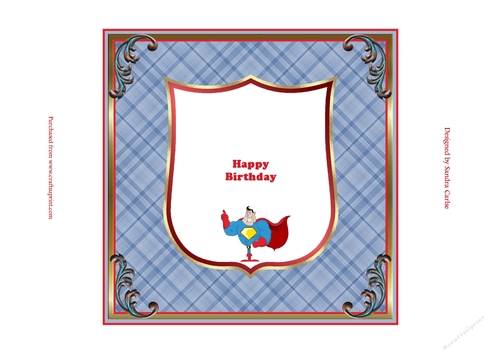 Super Hero Insert 3 to match cup886480_719 Topper