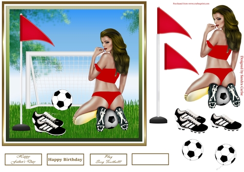 Sexy Football Decoupage Topper 2