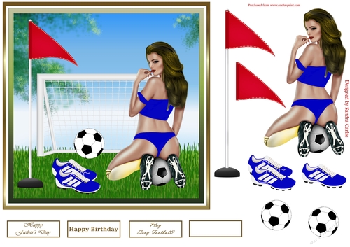 Sexy Football Decoupage Topper 3