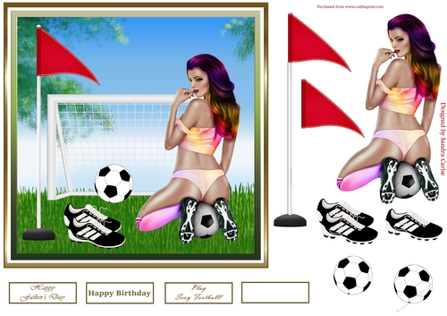 Sexy Football Decoupage Topper 5
