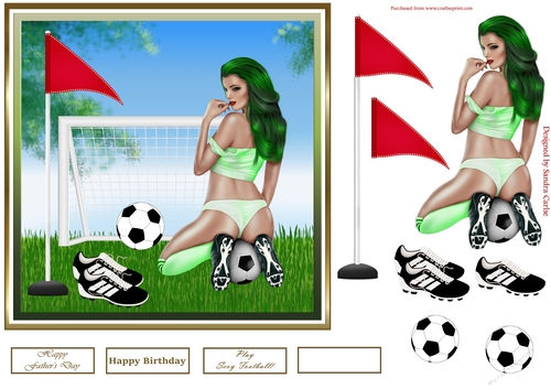Sexy Football Decoupage Topper 6