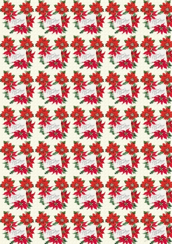 Christmas Poinsettia Backing Paper 1
