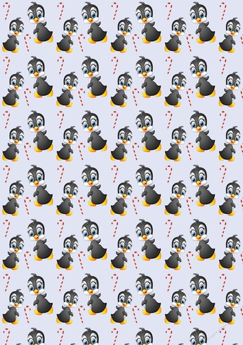 Christmas Penguins Backing Paper 1 Ice Blue