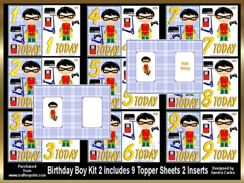 Birthday Boy Topper kit 2