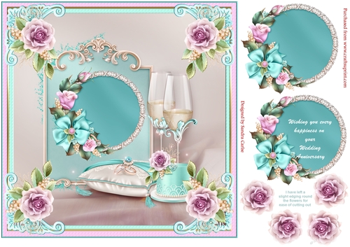 Wedding Anniversary Decoupage Topper 1