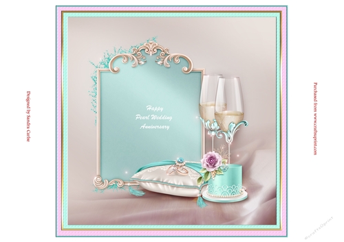 Pearl Wedding Anniversary Insert to match cup896686_719 collection