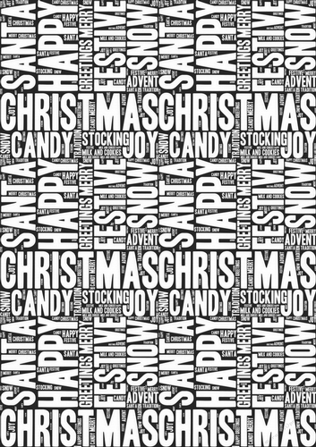 Words of Christmas Backing Paper 14