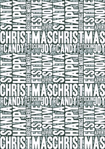 Words of Christmas Backing Paper 16