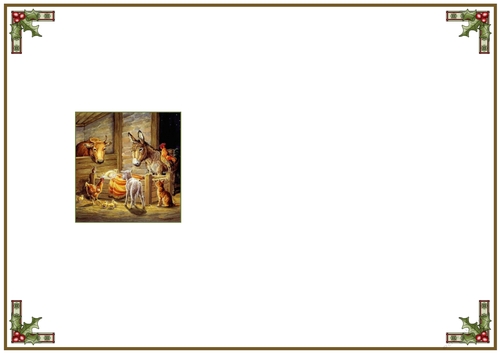 Away in a Manger Christmas Blank Insert  to match cup897892_719
