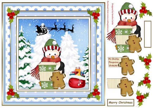 Hot Cocoa Christmas Penguin Topper 1