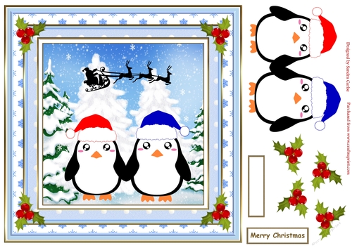 Chilly Penguins Christmas Topper 4