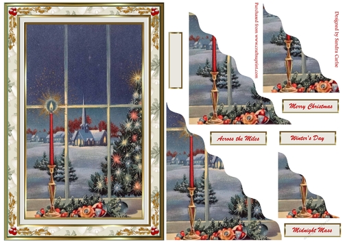 Christmas Midnight Mass Scalloped Edge Topper