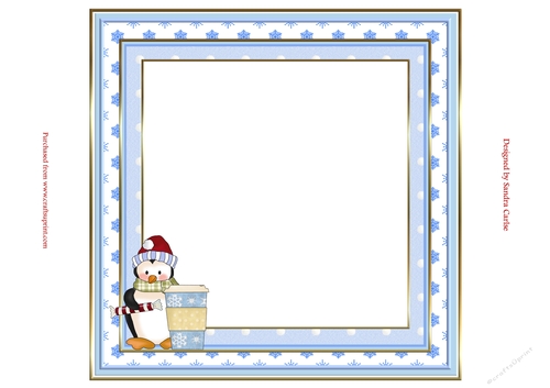 Christmas Penguin Blank Insert to match cup906994_719