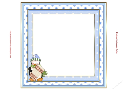Christmas Penguin Blank Insert to match cup912527_719
